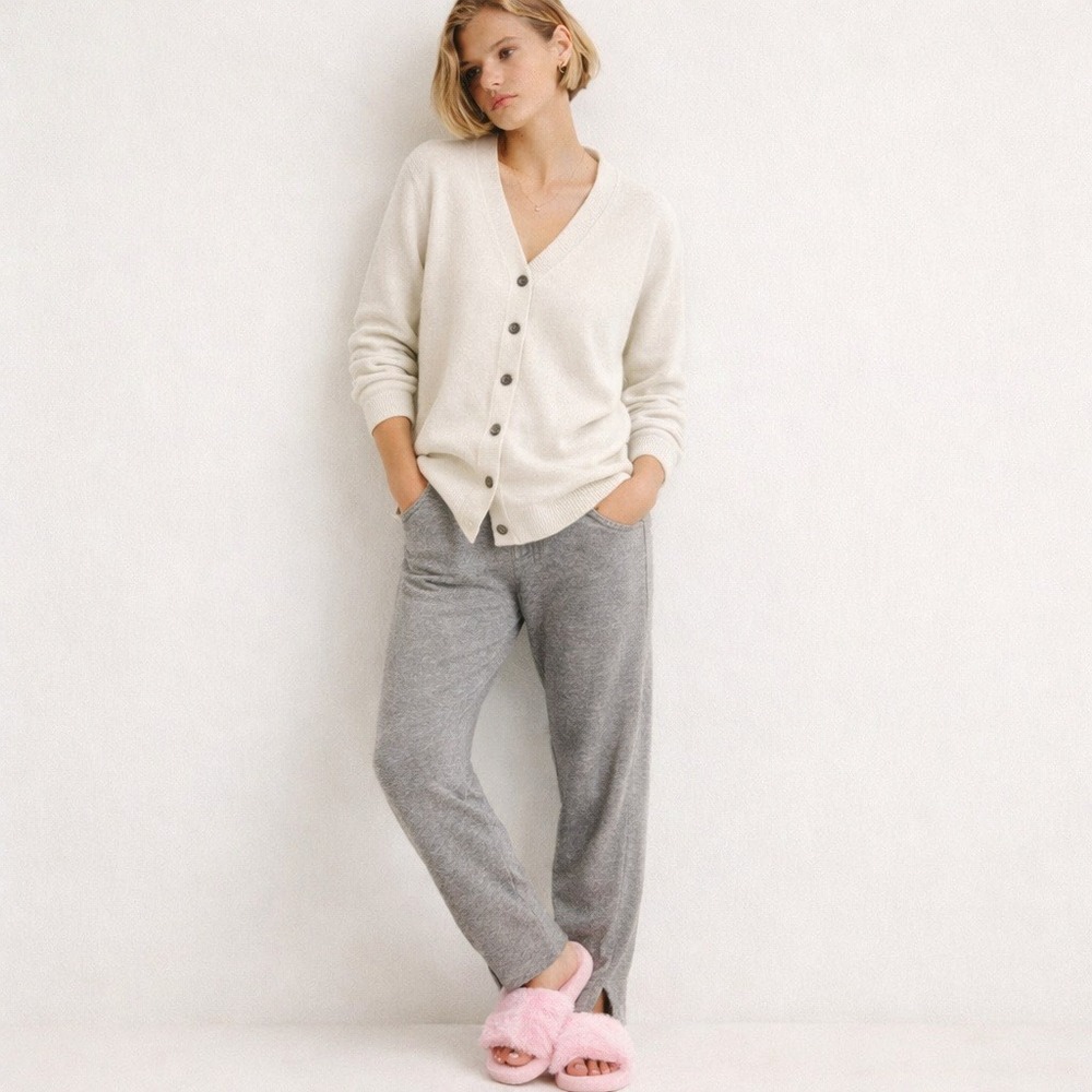 Nap Cashmere Straight‎ Leg Pants Gray Size S